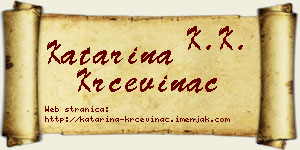 Katarina Krčevinac vizit kartica